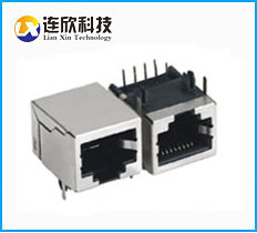 RJ45連接器插座 RJ45網絡接口90度插板式連接器 現貨批發